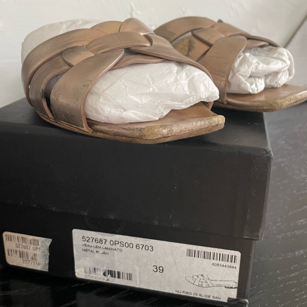 Saint Laurent Metallic Sandals - Picture 3 of 13